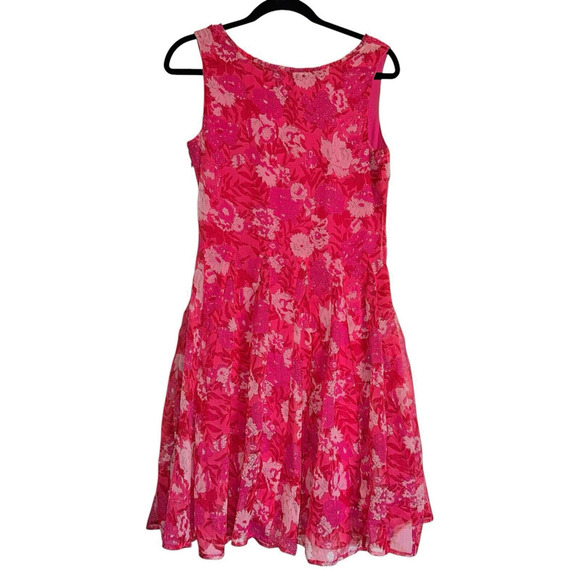 J.Peterman Sz 4 Silk Chiffon Floral Dress Feminine Cottagecore - Picture 2 of 15